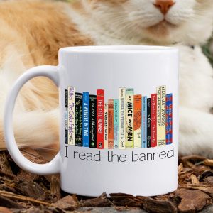 Banned Books mug, reading coffee cup, Librarian tea, book club, I read banned books mug Banned Books mug, reading coffee cup, Librarian tea, book club, I read banned books mug