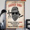 Barber Shop Don’t Get Old Name Customized Personalized Canvas Poster