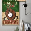 Baseball Club Choose Something Fun Name Customized Personalized Canvas Poster