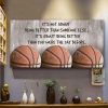 Basketball Sport Vintage It’s Not About Better Than Someone Else Canvas Poster