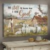 Be Still &amp Know That I Am God Country House Goats Canvas Poster