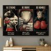 Be Strong When You Are Weak Be Brave When You Are Scared Be Humble When You Are Victorious Muscle Dog Boxing Canvas Poster