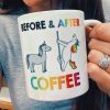 Before &amp After Coffee Unicorn White Mug