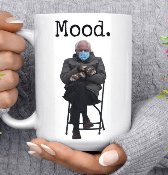 Bernie Sanders Mood Simple White Mug Bernie Sanders Mood Simple White Mug