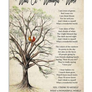 Birds The Love What A Wonderful World Canvas Poster