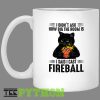 Black Cat Said Cast Fireball Magic Dice Fan Art Simple White Mug