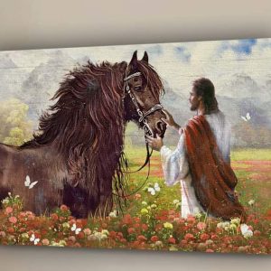 Black Horse Meets The God On The Flowers Field Shirt