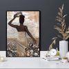 Black Lady Girl Queen Escaping The Legal Block Digital Art Canvas Poster