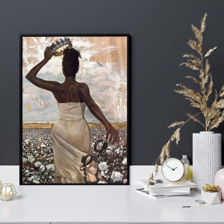 Black Lady Girl Queen Escaping The Legal Block Digital Art Canvas Poster Black Lady Girl Queen Escaping The Legal Block Digital Art Canvas Poster