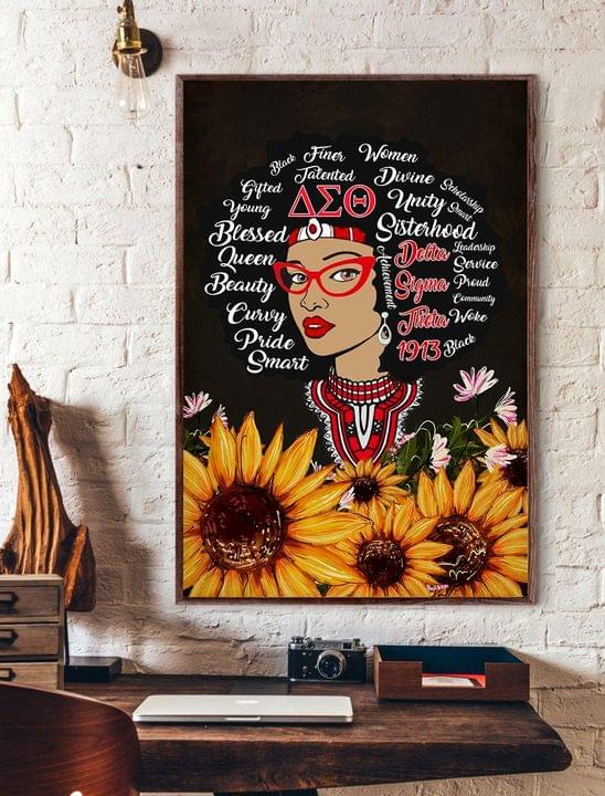Black Young Lady Gifted Talented Blessed Queen Beauty Pride Smart Sunflowers Canvas Poster Black Young Lady Gifted Talented Blessed Queen Beauty Pride Smart Sunflowers Canvas Poster