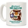 Blather’s Museum Paleontology Department Cute Owl Simple White Mug