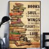 Book Soul Wings Flight Life Reading Love Canvas Poster