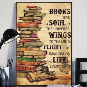 Book Soul Wings Flight Life Reading Love Canvas Poster