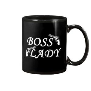 Boss Lady Hands Holding Guns Black Mug Boss Lady Hands Holding Guns Black Mug