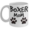 Boxer Mom Dog Pet Animal Love Simple White Mug