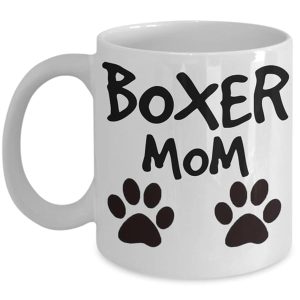 Boxer Mom Dog Pet Animal Love Simple White Mug Boxer Mom Dog Pet Animal Love Simple White Mug