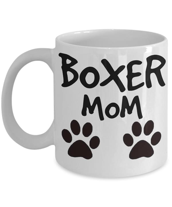 Boxer Mom Dog Pet Animal Love Simple White Mug Boxer Mom Dog Pet Animal Love Simple White Mug