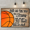 But as for You be Strong Basketball Player Canvas Poster