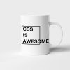 CSS Is Awesome Front-End Developer Coffee Simple White Mug