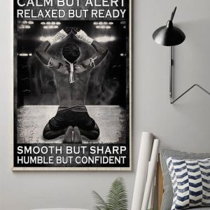 Calm But Alert Relaxed But Ready Smooth But Sharp Humble But Confident Muay Thai Fighter Canvas Poster