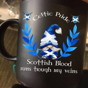 Celtic Pride Scottish Blood Runs Through My Veins Blue Gnome Flag Of Scotland Black Mug Celtic Pride Scottish Blood Runs Through My Veins Blue Gnome Flag Of Scotland Black Mug