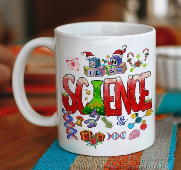 Chemistry Science Christmas Coffee White Mug