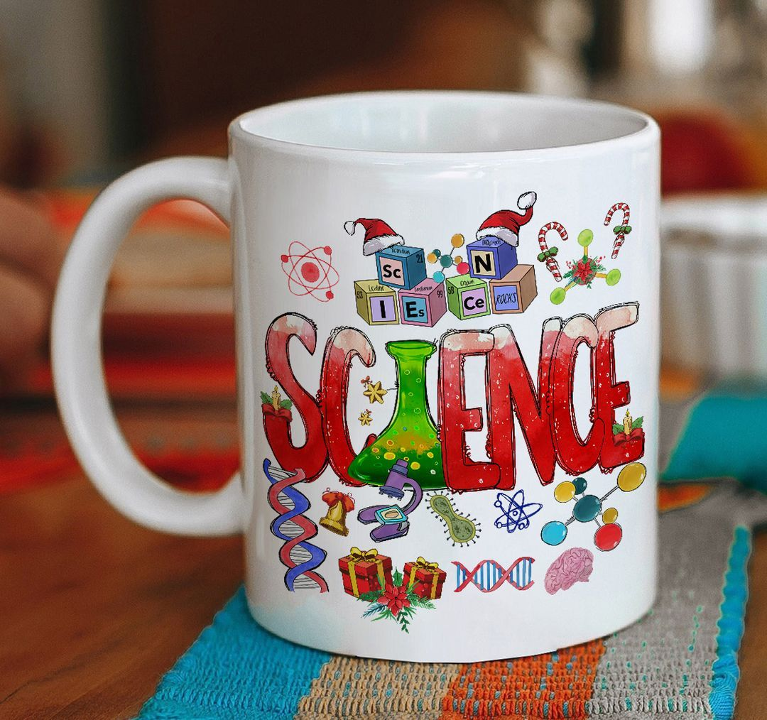 Chemistry Science Christmas Coffee White Mug Chemistry Science Christmas Coffee White Mug