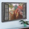 Chicken Outside The Window Farm Farmer Farming Memories View Canvas Poster