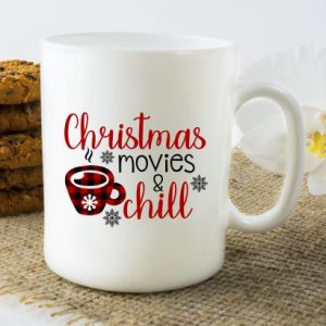 Christmas Movies & Chill Cup Of Coffee Snow White Mug Christmas Movies & Chill Cup Of Coffee Snow White Mug