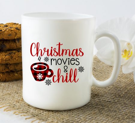 Christmas Movies & Chill Cup Of Coffee Snow White Mug Christmas Movies & Chill Cup Of Coffee Snow White Mug
