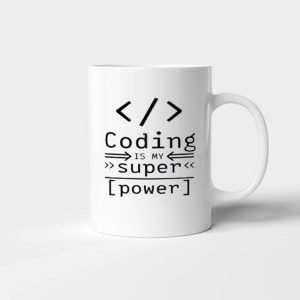 Coding Is My Super Power Programmers Developer Simple White Mug Coding Is My Super Power Programmers Developer Simple White Mug