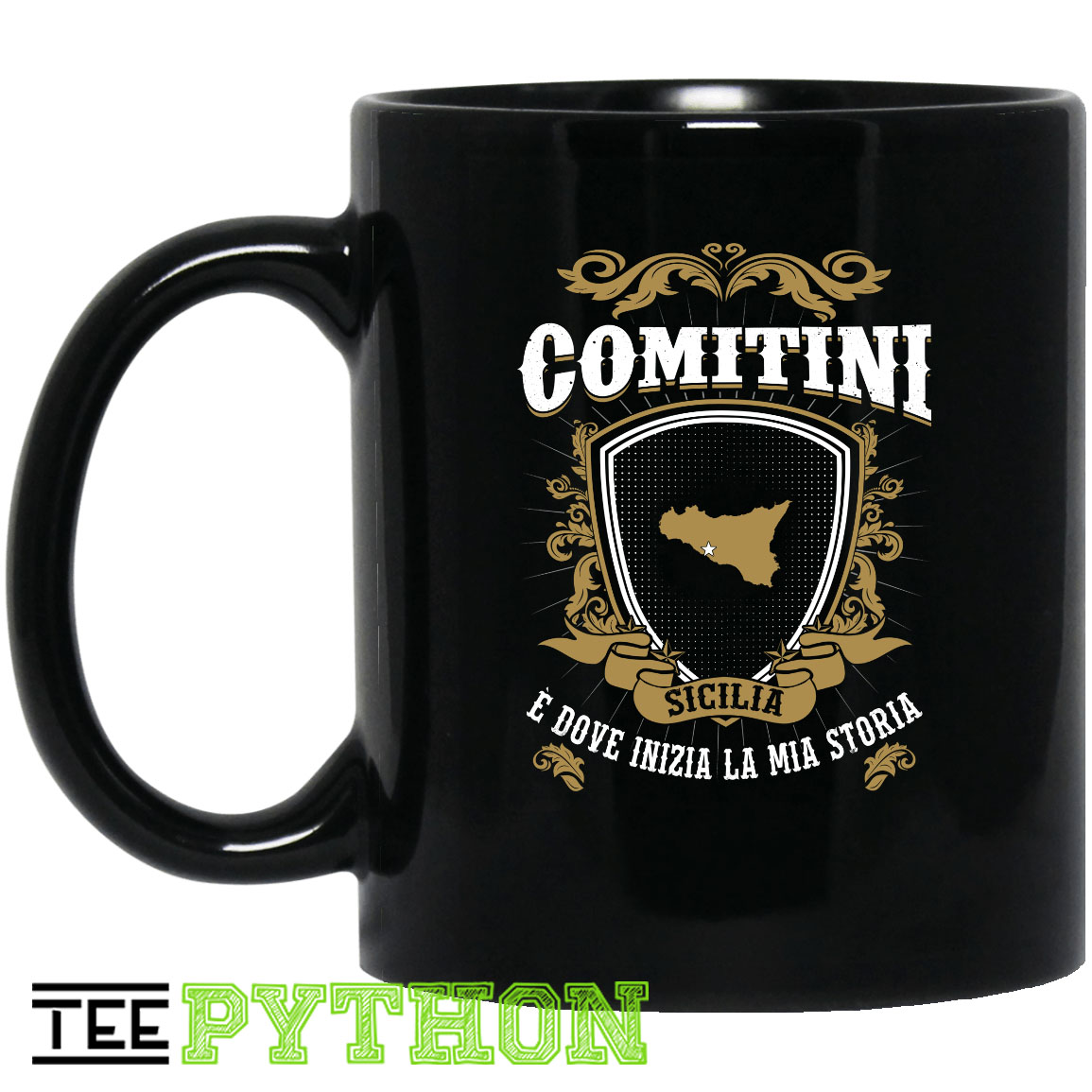 Comitini E Dove Inizia La Mia Storia Hometown Simple Black Mug Comitini E Dove Inizia La Mia Storia Hometown Simple Black Mug