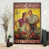 Couples Who Garden Together Stay Together Couple In Garden Canvas Poster