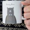 Cute Daddy Bear Family Gift For Dad Grandfather Father Day Simple White Mug