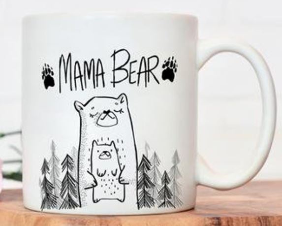 Cute Love Mama Family Bear Gift For Grandmother Mom Mommy Mother Day Simple White Mug Cute Love Mama Family Bear Gift For Grandmother Mom Mommy Mother Day Simple White Mug