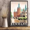 Denmark Romance Of The Middle Ages Vintage Town Bridge Canvas Poster