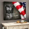 Don’t Be Afraid Just Be Faith Quote Jesus The Holy Cross Flag Of America Canvas Poster