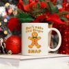 Don’t make this ginger snap mug, Funny Christmas Gingerbread secret santa gift exchange, gift for her him coworker 11oz or 15oz red head