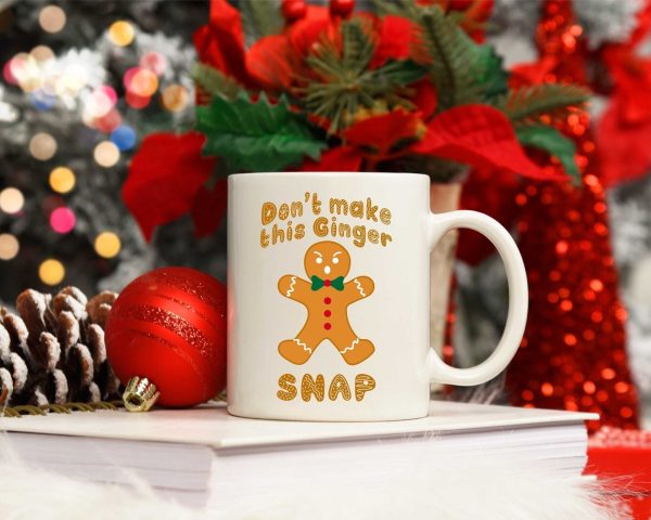 Don’t make this ginger snap mug, Funny Christmas Gingerbread secret santa gift exchange, gift for her him coworker 11oz or 15oz red head