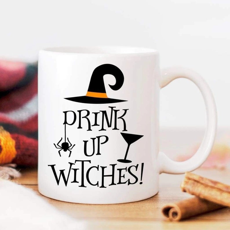 Drink Up Witches Halloween Simple White Mug Drink Up Witches Halloween Simple White Mug
