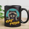 Eat Trash Cute Pole Cat Save Animals Black Mug