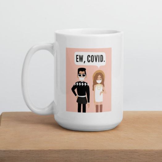 Ew Covid Quarantine Stay Home Time Cute Couple Simple White Mug Ew Covid Quarantine Stay Home Time Cute Couple Simple White Mug