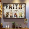 Faith Over Fear Lions And Jesus God Canvas Poster