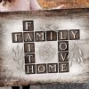 Family Faith Home Love Words Canvas Poster