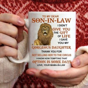 Family Gift Son In Law The Lion Simple White Mug Family Gift Son In Law The Lion Simple White Mug
