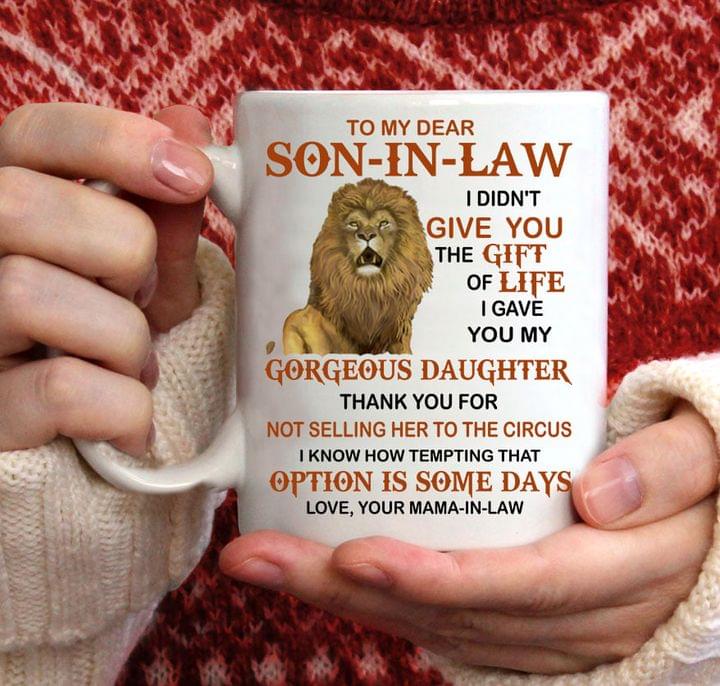 Family Gift Son In Law The Lion Simple White Mug Family Gift Son In Law The Lion Simple White Mug