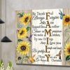 Family Thankful Forgive Are Another Compassion Mistakes Thing Love You Laugh Out Sunflower Canvas Poster