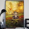 Fireman Kneeling To Jesus God The Holy Cross Canvas Poster