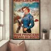 Forget Glass Slippers This Princess Wears Ski Boots Lady Girl Skiing Snow Mountain Canvas Poster