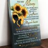 From Daughter Sunflower Thank You Is A Very Small Word Warmth And Kindness Love Family Mom Mommy Mother Gift Canvas Poster